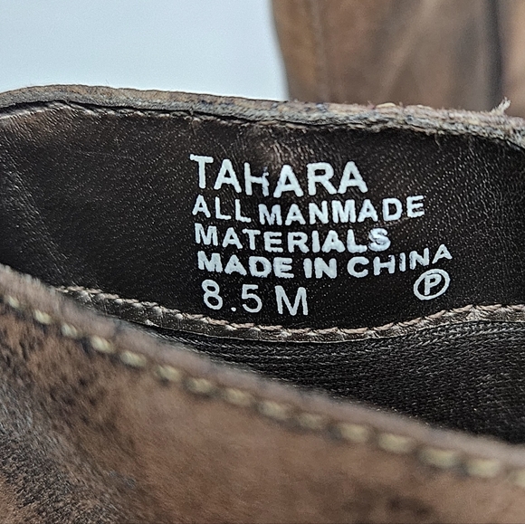 Mudd Tahara Women’s Vintage Y2K Brown Faux Leather Heeles Boots Size 8.5M - Picture 10 of 10